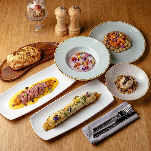 Assorted prepared dishes